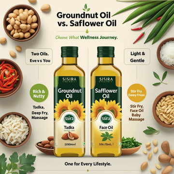 🥜 Pure, Flavourful, Adulteration-Free Cold Pressed Groundnut Oil - Sisira Organics