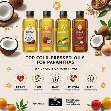 Which Cold-Pressed Oils Can Be Used to Make Parantha? ๐ฟ๐ฅ - Sisira Organics