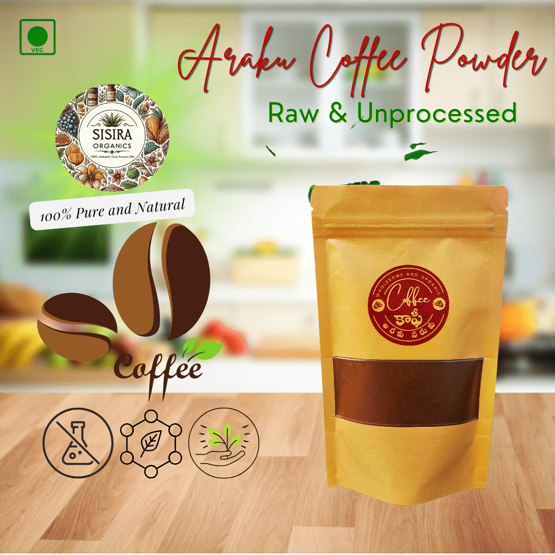 Araku Coffee Arabica (Premium Quality) - Sisira Organics