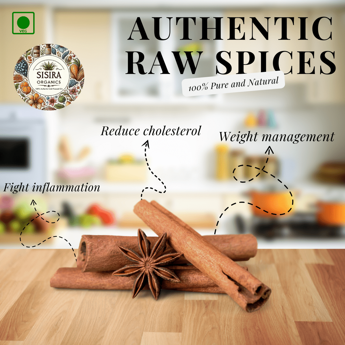 Cinnamon / Dalchini (Unprocessed and Raw) - Sisira Organics