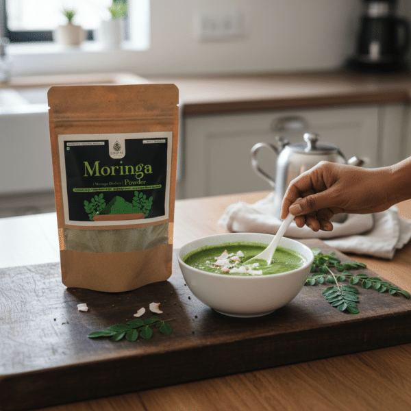 daily-green-smoothie-with-moringa-powder-routine
