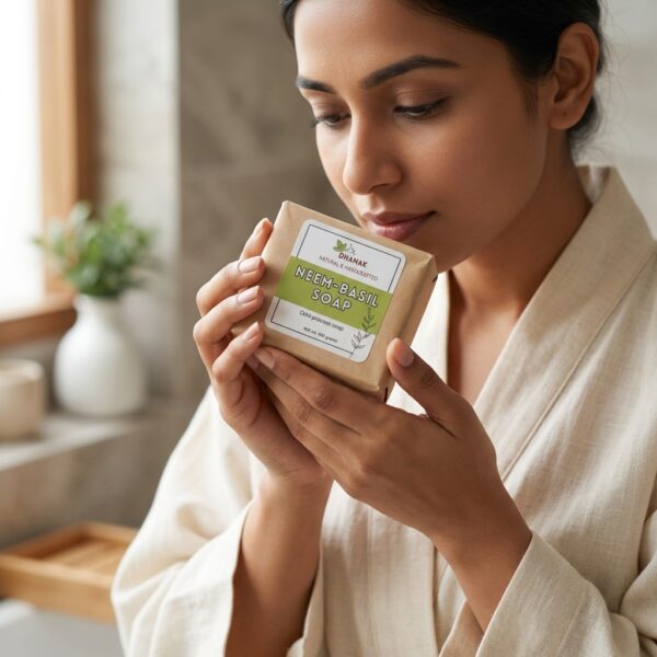 herbal-skincare-routine-with-neem-basil-soap