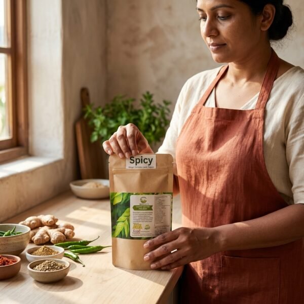 hot-rice-and-ghee-with-spicy-curry-leaf-powder-routine