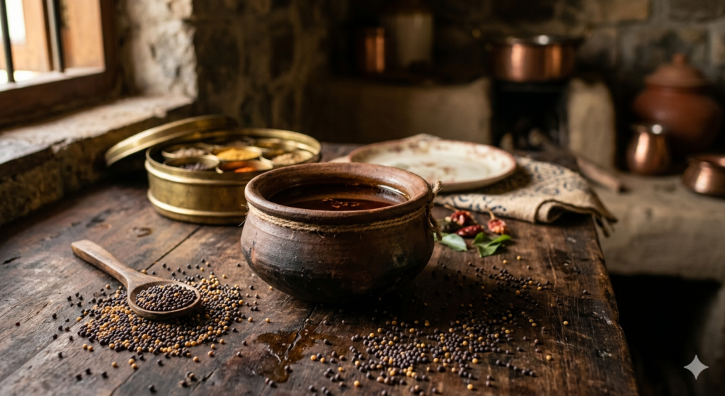 Wood pressed mustard oil